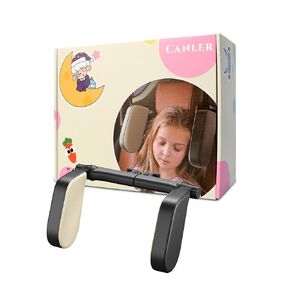 Canler Car Headrest Pillow, 2024 Comfort Upgraded Road Trips Head Neck Support for Kids & Adults - A Perfect Match with Backless Booster Seat for Car Travel Sleeping Accessories