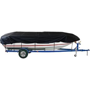 labwork Heavy Duty 210D Boat Cover Trailerable Boat Cover Replacement for Jon Boat 12ft-18ft Long and Beam Width up to 75inch