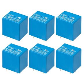 قطعتان من مرحل الطاقة الصغير، SRU-12VDC-SL-C، DC 12V، 5 دبابيس، 1NO 1NC، 10A 250VAC، مرحل PCB تلقائي PCB Mount Electric Relay للأجهزة المنزلية العالمية (2)