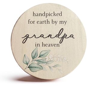 Handpicked for Earth by My Grandpa in Heaven Pregnancy Announcement Newborn Sign