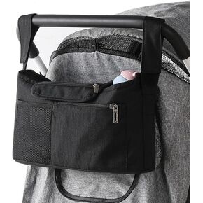 Universal Stroller Organizer Waterproof Large Baby Diaper Bag With Cup Holder Phone Bag and Shoulder Strap, Fits for Like Uppababy,Baby Jogger,Umbrella and Pet Strollers