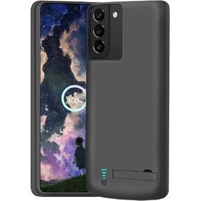 Battery Case for Samsung Galaxy S22+ / S22 Plus, 5000mAh Rechargeable Extended Battery Charging Charger Case, Add 100% Extra Juice, Not for S22 or S22 Ultra (6.6 inch) Black
