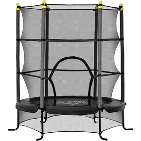Soozier 5.3' Kids Trampoline, 64" Indoor Trampoline for Kids with Safety Enclosure for 3-10 Year Olds, Indoor & Outdoor Use