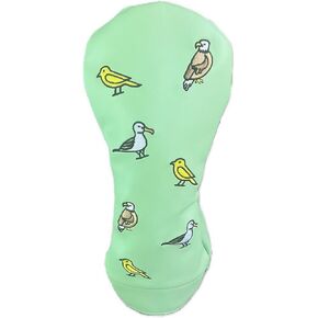 Fore The Birds Golf Head Cover - Synthetic Leather Golf Head Covers with Soft Fur Lining - Golf Club Covers with Unique V Shape Design Opening - 3 Colors Available