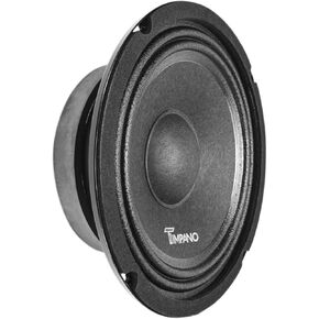 Timpano 6.5 Inch Shallow Car Speaker 600 Watts TPT-MB6-4 Slim Shallow Profile 4 Ohm, PRO Midbass Car Audio Loudspeaker Compact for Doors (Single)