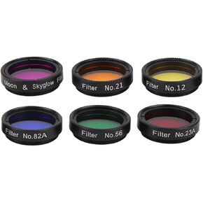 Telescope Filters Set, 1.25 Inch, Reduces Light Pollution, Enhances Lunar Planetary Views, Moon & Skyglow, Polarizing Filter