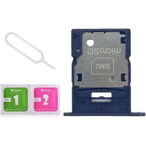 Galaxy A15 5G Dual SIM Card Tray Slot Holder Replacement for Samsung Galaxy A15 5G SM-A156M/DSN 6.5 inch with Sim Card Tray Open Eject Pin and SD Card Tray (Black)
