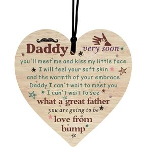 CAKIROTS Daddy to Be Gifts - hi, Daddy Pregnancy Announcement Father New Born Baby Son Daughter Plaque
