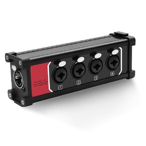 XMSJSIY 4 Channel Multi Audio Snake Box 4 * 6.35mm 1/4" TRS Stereo Female to RJ45 Ethercon Female Extender Over Cat5/6 Ethercon for Stage Sound and Recording Studio -1 Pcs