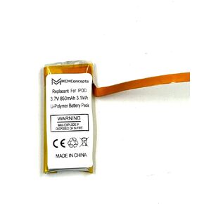 MCMConcepts Replacement Battery 850mAh Thin for Apple iPod Classic/Video 30GB 60GB 80GB 120GB 160GB