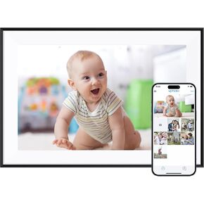 Dragon Touch Digital Picture Frame WiFi 10 inch IPS Touch Screen Digital Photo Frame Display, 32GB Storage, Auto-Rotate, Share Photos via App, Email, Cloud, Classic 10 Brown