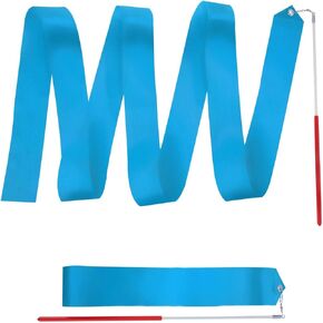 2pcs Rhythmic Dance Ribbons, 78.7 Inch Gymnastics Ribbon Dancer Wand Dancing Ribbon Streamers, Fits Artistic Dancing Gymnastics, Circus Carnival Shows, Baton Stick Twirling (Red)