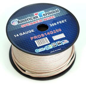 PROS14G250 250 ft. of 14 Gauge Pro Series Clear Speaker Wire