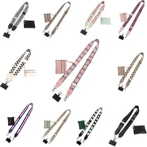 Phone Strap with Zippered Pouch, 2024 New Clip and Go Strap for Phone with Wallet Crossbody, Cross Body Phone String with Zipper Wallet Pouch Adjustable YouxuanAi (Pink)