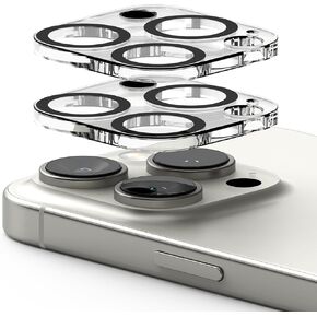 Ringke Camera Glass [Multi-Layer Protection] Compatible with iPhone 16 Pro Max and iPhone 16 Pro Camera Lens Protector, Tempered Glass Cover - 2 Pack