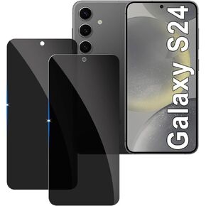 Lyphpe【2 Pack Privacy Screen Protector for samsung galaxy S24 9H Tempered Glass Anti-Spy Private Film Compatible for Samsung S24 Case Friendly