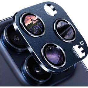 واقي عدسة الكاميرا لهاتف iPhone 14 Pro Max iPhone 14 Pro iPhone 15 Pro Max iPhone 15 Pro غطاء شاشة الكاميرا، حماية قوية من السقوط ليس من السهل أن تسقط حلقة معدنية من الزجاج المقسى in Kuwait