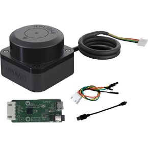 WayPonDEV RPLIDAR C1 360 Degree 2D Lidar Sensor, 12 Meters Scanning Radius Ranging Module Kit, SLAM ROS Robot LIDAR Sensor Scanner for Obstacle Avoidance and Navigation of Robots