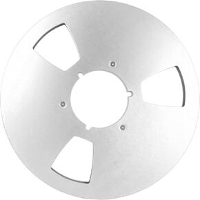 BORDSTRACT 10 Inch 1/4 Inch Tape Reel Open Reel,3 Wind Resistance Holes Empty Tape Reel for Recording Aluminum Alloy Take Up Reel for Professional Sound Durability(Gold)