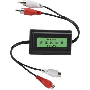 Noise Filter, Ground Loop Noise Isolator, Connectors 3.5mm/0.1in Car Stereo Ground Loop Isolator Designed for Audio Eliminate Noise