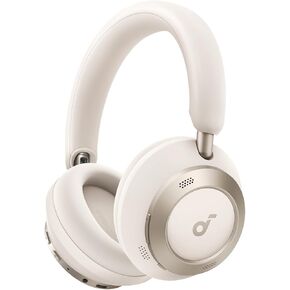 Soundcore Space One Pro by Anker, Adaptive Active Noise Cancelling Headphones Driven by 6 Mics, Super Foldable Design, 60H Lossless Audio, Ultra-Fast Charging, Hi-Res Wireless Audio, Comfortable Fit