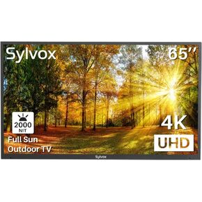 تلفزيون SYLVOX خارجي، تلفزيون ذكي مقاوم للماء مقاس 55 بوصة، 4K، HDR 10، مقاوم للطقس، 1000nits، مساعد صوتي عن بعد، لمنطقة الشمس الجزئية (Deck Pro 2.0، أحدث طراز) in Kuwait