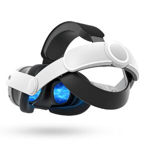 حزام رأس Maecker متوافق مع حزام Oculus Quest 3 Elite لحزام الرأس Meta Quest 3، أحزمة إكسسوارات الواقع الافتراضي الصلبة المريحة - أبيض in Kuwait