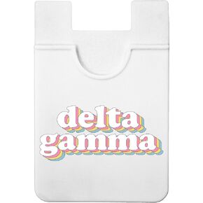 Sorority Shop Delta Gamma Koala Pouch - Retro Design Card Holder for Phone Case- Phone Wallet Stick On - Ultra-Thin and Lightweight Phone Case Wallet - Holds Cards and Cash