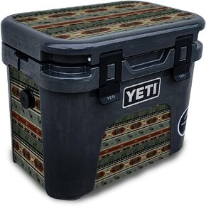 Carbon Fiber Skin Compatible with Yeti Roadie 15 Hard Cooler - Tech Wave - Premium 3M Vinyl Protective Wrap Decal Cover - Easy to Apply | Crafted in The USA by MightySkins