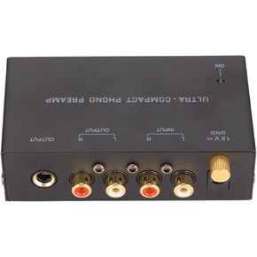 PP400 Turntable Preamp, Phono Preamp for Turntable, Stereo Input Output Record Player Amplifier with Independent Knob Control 100 to 240V (US Plug)