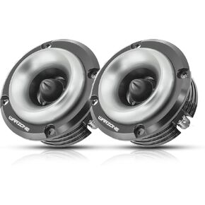 Warzone 2X WZ20TW 2.88-Inch Super Tweeter Speaker, 4 Ohm, 1000W Total Max Power, 105dB Sensitivity, Titanium Diaphragm, CCAW Voice Coil for Pro Car Audio (Pair)