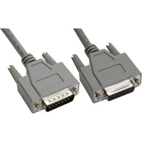 Amphenol CS-DSDMDB15MF-050 كابل 15-Pin DB15 Deluxe D-Sub، محمي، ذكر/أنثى، 50 بوصة، رمادي in Kuwait