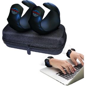 Wearable Gaming Wrist Rest for Keyboard, Mouse pad, Laptop, and PC Work or Gamer Support. (Black, S-M)