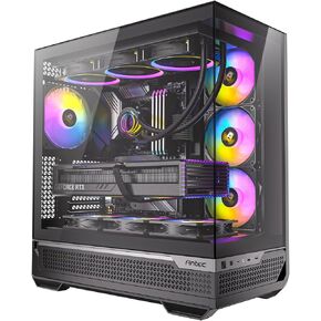 Antec C7 ARGB، دعم وحدة معالجة الرسومات RTX 40، مراوح ARGB PWM 4 × 120 مم، تبريد عمودي لوحدة معالجة الرسومات، نوع C بسرعة 10 جيجابت في الثانية، لوحات أمامية وجانبية من الزجاج المقوى غير الملحوم، دعم المبرد 360 مم، حافظة كمبيوتر E-ATX متوسطة البرج in Kuwait