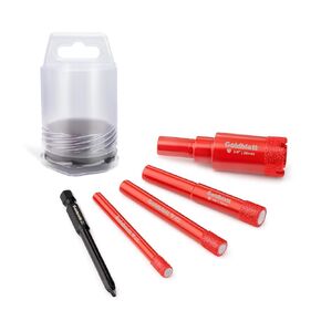 Goldblatt 10PCS 1/4" Diamond Drill Bits, 6mm Diamond Hole Saw Kit for Porcelain Tile Ceramic Concrete Granite Marble Hard Materials (not for Wood)