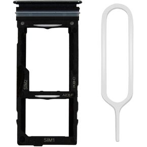 MMOBIEL Dual SIM Card Slot Tray Holder Replacement Compatible with Samsung Galaxy A52 5G / A52 4G / A72 / A52s / A72 5G - Incl. Rubber Gasket and Sim Pin - Black