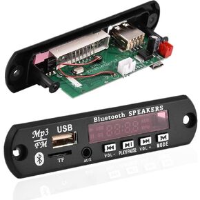 12V MP3 WMA Decoder Board Wireless Audio Receiver with Bluetooth Hands-Free Calling, Micro USB Input, and Remote Control