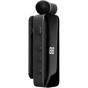 Retractable Single Earbud Lavaliere Bluetooth Earpiece Bluetooth Headset for Phone Call with Mic, Cell Phone Ear Piece Wireless Bluetooth Work Dirver Headphones for iPhone Android with Microphone