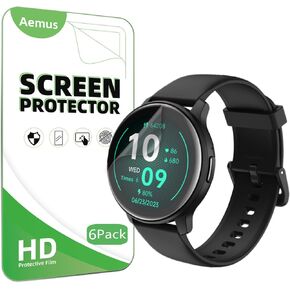 Screen Protector Compatible for JeeJTek Smart Watch 1.28" (6 Pack) Clear TPU Soft Film, Compatible for OYV TGW008 Fitness Tracker