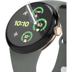 Ringke Dual Easy Film [Self Healing Repair Coating] Compatible with Google Pixel Watch 3 Screen Protector (45mm) Premium Full Cover Film - 3 Pack