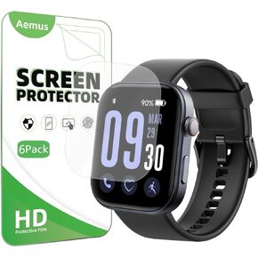Screen Protector Compatible for Fitpolo GTX12 Smart Watch 1.99" (6 Pack) Clear TPU Soft Film, Compatible for ENOMIR, Tensky Fitness Watch Screen Film