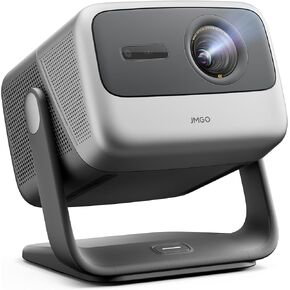 JMGO N1S Pro Triple Laser 4K Projector with WiFi and Bluetooth, 2400 ANSI Lumens, 1600:1 Contrast, Netflix, GTV, 360° Real-time Auto Focus, 180", HDR10, Dolby Digital Plus, Portable for Home Outdoor