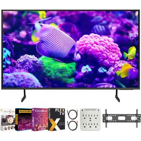 SAMSUNG DU7200 60 Inch Crystal 4K UHD Smart TV Bundle with Premiere Movies Streaming + 37-100 Inch TV Wall Mount + 6-Outlet Surge Adapter + 2X 6FT 4K HDMI 2.0 Cable (2024 Model)