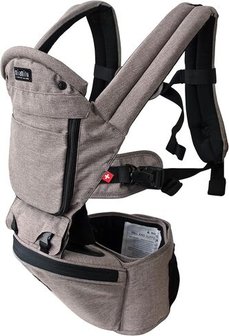 MiaMily Hip Seat Baby Carrier - 6 Carry Positions - Newborn to Toddler - Lumbar Support - Stone Grey in Saudi Arabia