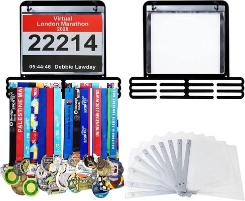 ميدالية شماعات حامل الرف المنظم عرض أشرطة التخزين الحائط ميدالية شماعات الكأس رف الإطار الجوائز لا تتخلى أبدًا عن الشريط الجمباز كرة القدم عداء الكرة اللينة سباق مربع الشكل عقد الميداليات in Kuwait