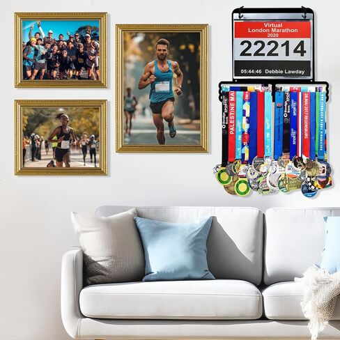 ميدالية شماعات حامل الرف المنظم عرض أشرطة التخزين الحائط ميدالية شماعات الكأس رف الإطار الجوائز لا تتخلى أبدًا عن الشريط الجمباز كرة القدم عداء الكرة اللينة سباق مربع الشكل عقد الميداليات in Kuwait