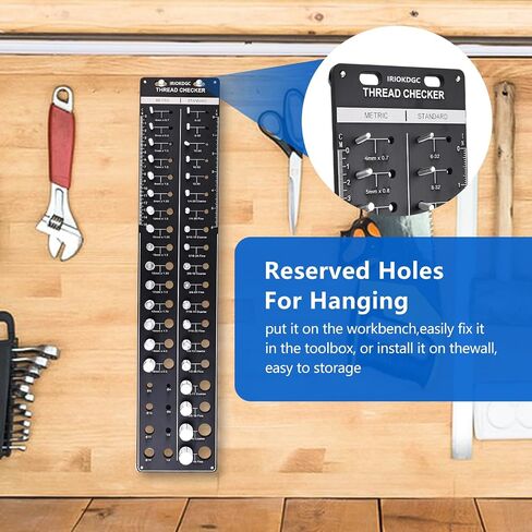 Nut and Bolt Thread Gauge Set - 44 PCS Checkers in Case for Tricky Areas, 23 Inch & 21 Metric Sizes, Suitable for Inspecting Fixed Bolts or Threaded Holes in Saudi Arabia
