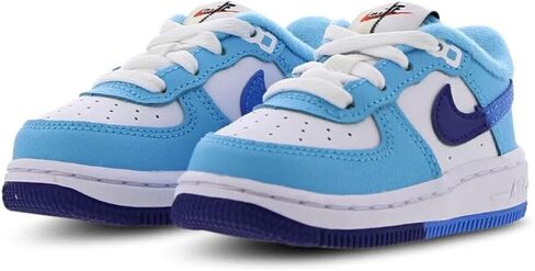 Nike Baby Boy's Force 1 LV8 2 (الرضع/الأطفال الصغار) أبيض/أزرق فاتح/أزرق ملكي غامق 10 طفل صغير مقاس M in Saudi Arabia