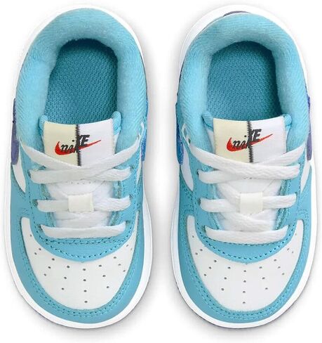 Nike Baby Boy's Force 1 LV8 2 (الرضع/الأطفال الصغار) أبيض/أزرق فاتح/أزرق ملكي غامق 10 طفل صغير مقاس M in Saudi Arabia