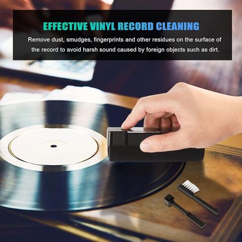 Vinyl Cleaning Kit Includes Soft Velvet Record Brush & Stylus Brush, Dust Remover for LPs Album in Saudi Arabia